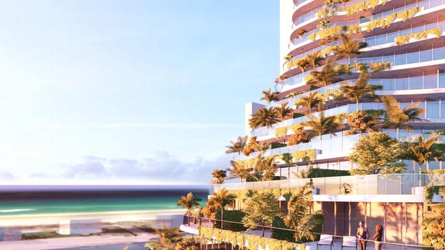 Artist impression of La Pelago, a $1.25 billion, four-tower development planned by the Gurner Group for the former Ralan Group Sapphire site in Surfers Paradise.