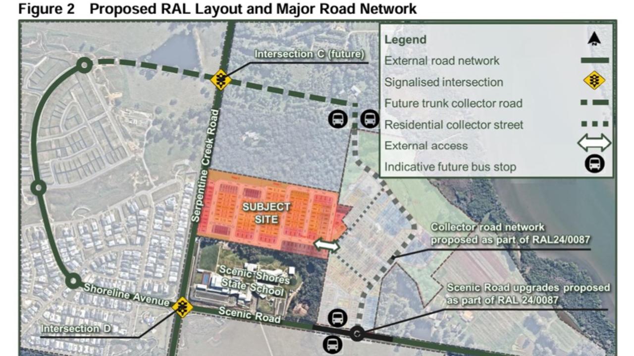 The proposed new road network for the new housing estate. Image SRCP Traffic Report