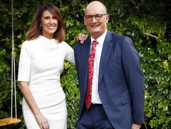 Natalie Barr with David "Kochie" Koch (right). Picture: Sam Ruttyn