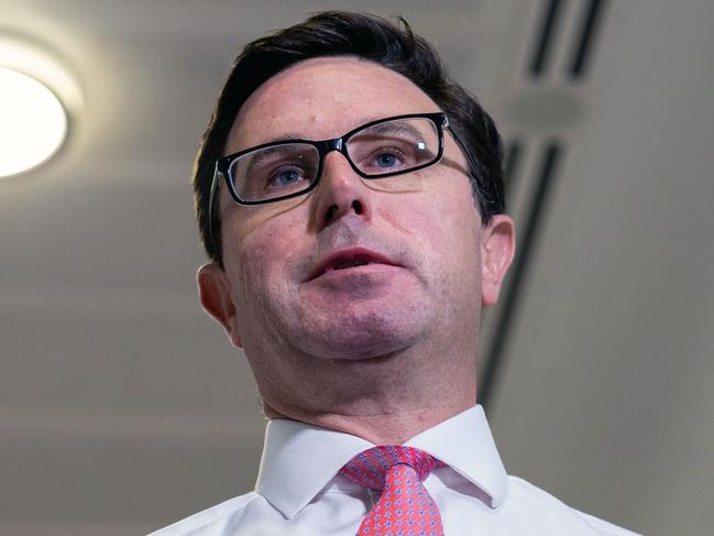 CANBERRA, AUSTRALIA - NewsWire Photos MARCH 21, 2023: David Littleproud while he spoke to the media at a press conference in Parliament House, Canberra.Picture: NCA NewsWire / Gary Ramage