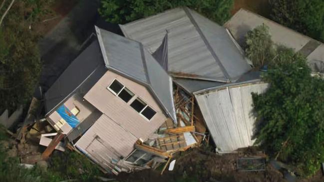 Looters have targeted eight homes evacuated after the McCrae landslide. Picture: ABC