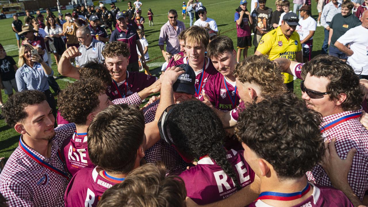 Dalby are the TRL U19 Premiers after defeating Southern Suburbs in the grand final at Toowoomba Sports Ground, Saturday, September 14, 2024. Picture: Kevin Farmer