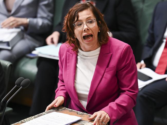 CANBERRA, AUSTRALIA, NewsWire Photos. JULY 31, 2023: Amanda Rishworth during Question Time at Parliament House in Canberra. Picture: NCA NewsWire / Martin Ollman