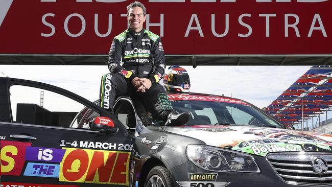 Supercar driver Craig Lowndes in Adelaide to promote the Adelaide 500 earlier this month. Picture Sarah Reed