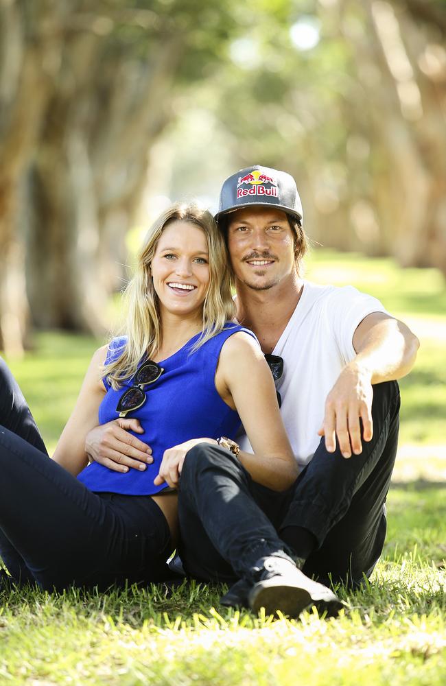 Olympic snow boarder Alex 'Chumpy' Pullin and his girlfriend Ellidy Vlug. Pictures: Justin Lloyd