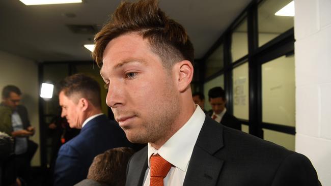 Toby Greene was charged with serious misconduct against Bontempelli. Picture: AAP