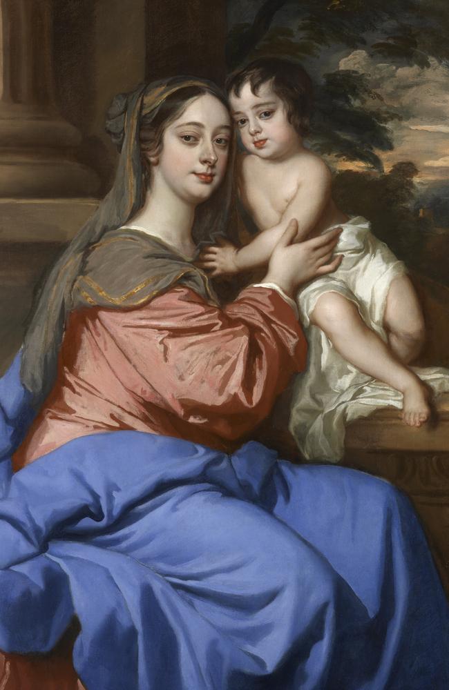 Barbara Palmer (née Villiers) Duchess of Cleveland, with her son, Charles Fitzroy, as the Virgin and Child By Sir Peter Lely, c. 1664 © National Portrait Gallery, London