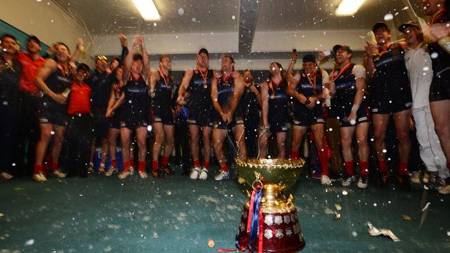 Norwood players sing the song after the 2013 SANFL Grand Final.