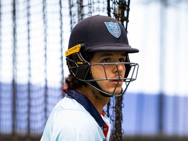 Teen young gun Sam Konstas at training on Friday morning for his upcoming Sheffield Shield match. he will be playing alongside superstars like Steve Smith.Photo: Tom Parrish