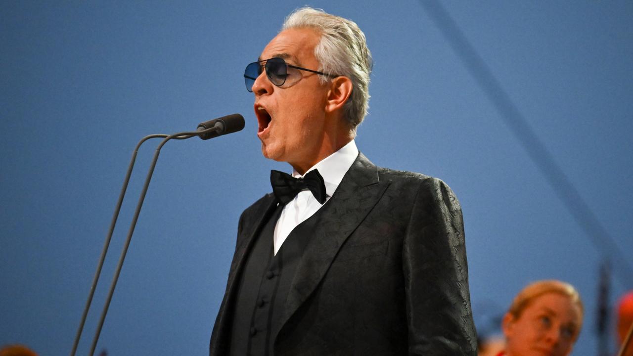 Andrea Bocelli performs onstage during the Platinum Party at the Palace in front of Buckingham Palace. Picture: Getty