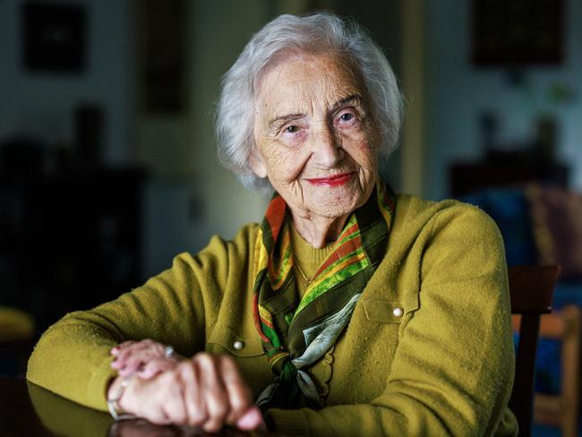 Guta Goldstein, 94, says she remembers Auschwitz, where her family was murdered, ‘all so clearly’. Picture: Aaron Francis