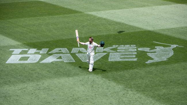 Warner will return to his home ground on Friday night for the Big Bash via helicopter. Picture: Julian Andrews