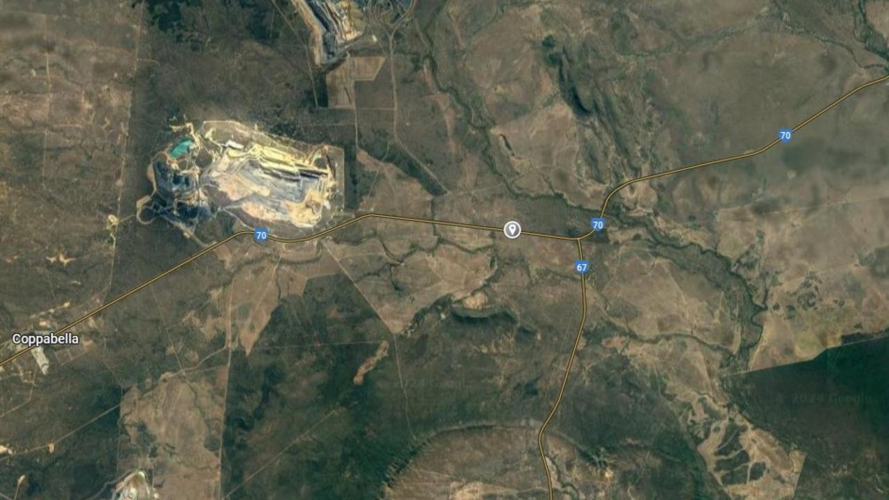 Google Maps image of the Peak Downs Highway, west of Fitzroy Development Rd. Picture: Google