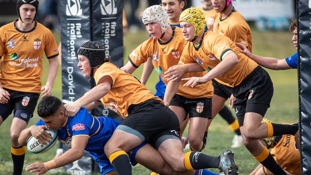 Sydney’s Cordell Pritchard scores in the under 15s game. Picture: Julian Andrews