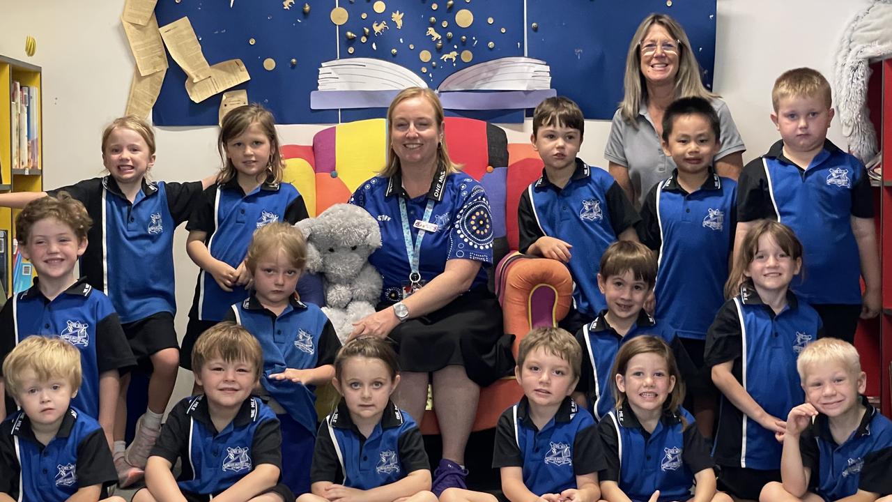 One Mile State School Preps 2024. (Back from left) Sophia, Leah, Wesley, Dylan, Corbin, (middle from left) Joseph, Anna, Phillip, Rose, (Front from left) Archer, Tyler, Kya, Brax, Savannah, Eli, Teachers: Mrs Jellina Penn and teacher aide Mrs Kellie Pilkington. Gympie My First Year.