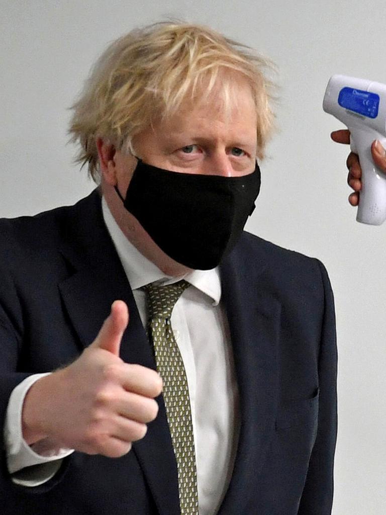 Boris Johnson will push ahead with the lifting of restrictions. Picture: AFP