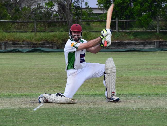 Lennox Head batsman Adam Fisher in FNC LJ Hooker League cricket.