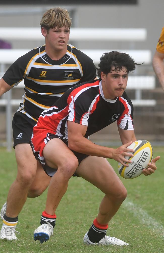 QLD Rugby Union State Championships (17-18 years boys) at the Townsville Sports Precinct. Saturday May 24. Wide Bay against Capricorn. Picture: Evan Morgan