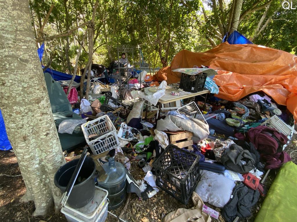 Moreton Bay City Council have removed several tents and personal belongings. Picture: City of Moreton Bay