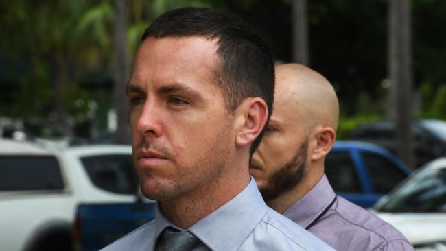 Zachary Rolfe leaves the NT Supreme Court in Darwin last week. Picture: (A)manda Parkinson