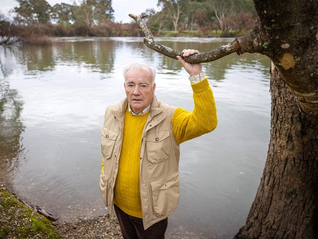 Thornton property owner Rowan Kennedy at the banks of the Goulburn River which runs through his farm. Picture: Mark Stewart