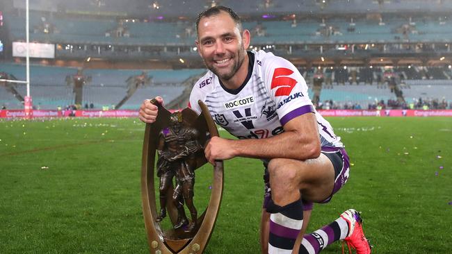 Cameron Smith won the NRL premiership with Melbourne Storm in his last game. Picture: Getty Images