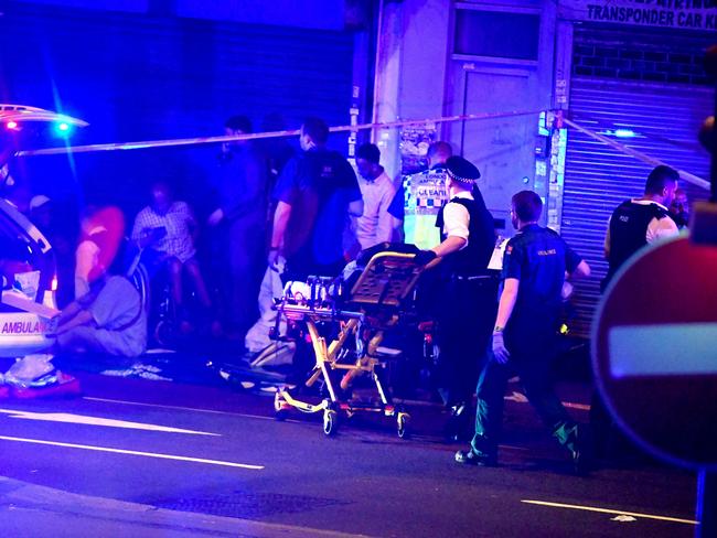 Several have been injured and one arrested after a van reportedly mowed into pedestrians in north London. Picture: REX/Shutterstock