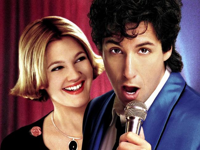 Drew Barrymore and Adam Sandler in The Wedding Singer.