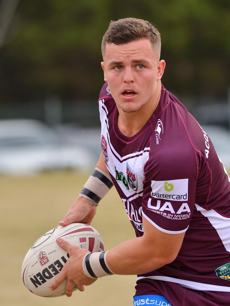 Former Proserpine local Kai O'Donnell playing for the Burleigh Bears in the Intrust Super Cup.