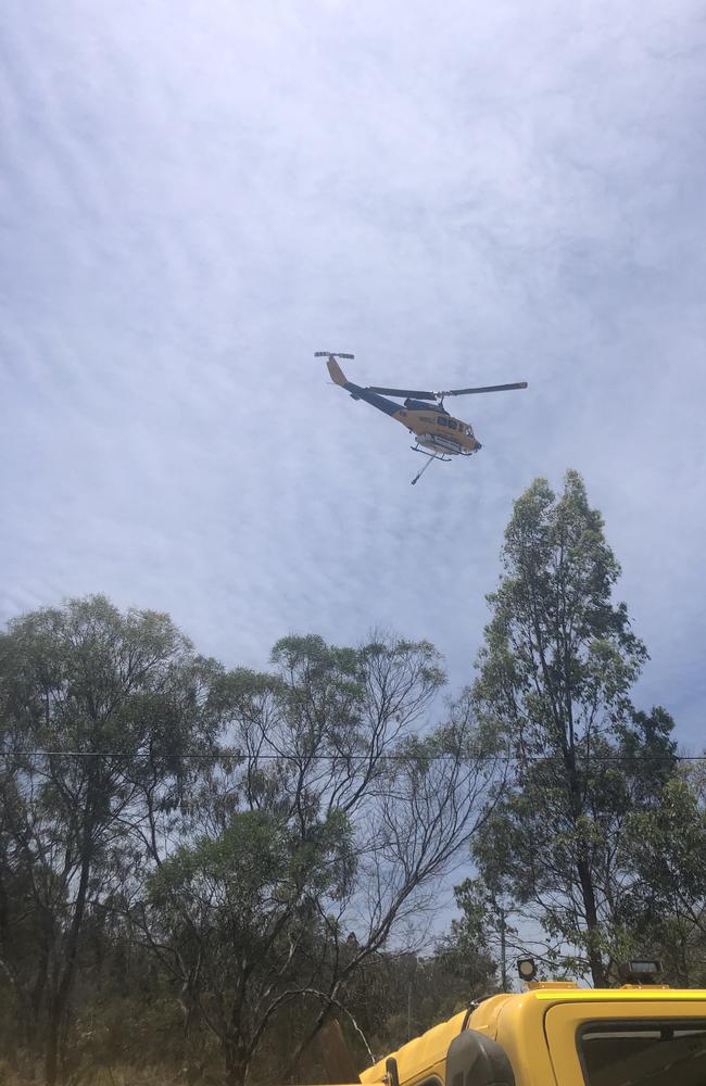 Firefighting aircraft in the Stanthorpe area.