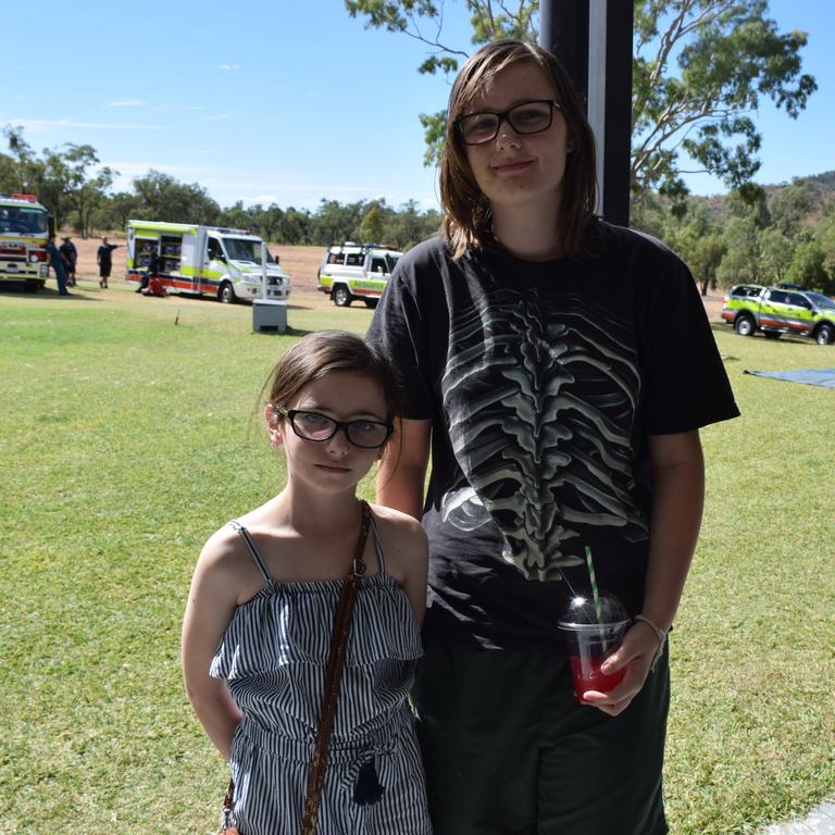 Jorja and Alirah Palmblad at the 100 year celebration of the Springsure Ambulance Station at the Springsure Golf Club on Saturday, May 22. There were historical displays, a vehicle line up, children's activities and more.