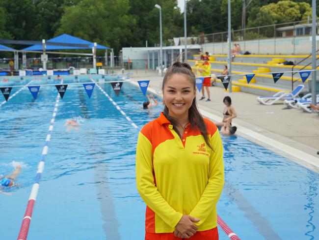 Mai Davies is a pool lifeguard. Picture: Supplied