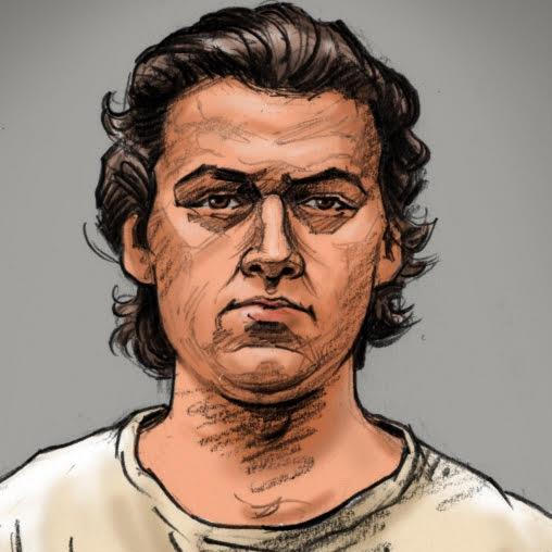 Patrick Orren Stephenson has been accused of murdering Samantha Murphy. Court sketch: Paul Tyquin