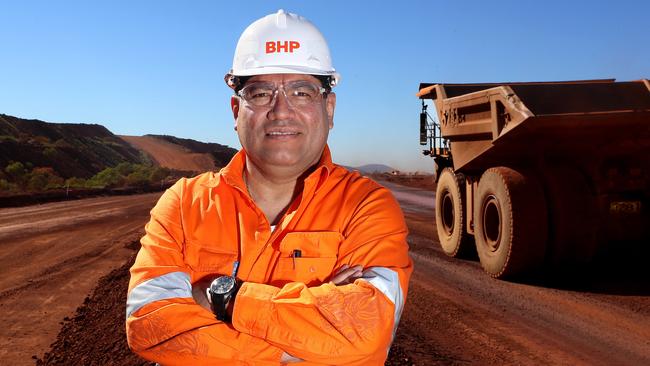 BHP Australian minerals president Edgar Basto said the mining giant is transitioning to more sustainable energy use. Picture: Colin Murty/ The Australian