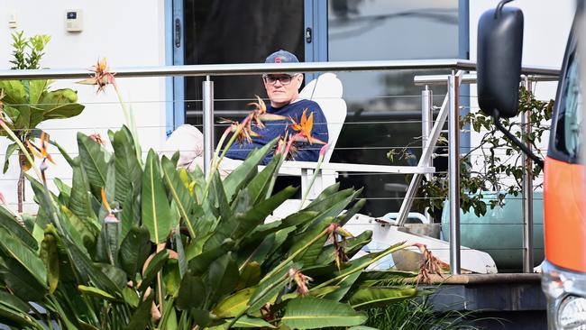 Former Prime Minister Scott Morrison sits at his home in the Sutherland Shire. Picture: NCA NewsWire / Jeremy Piper