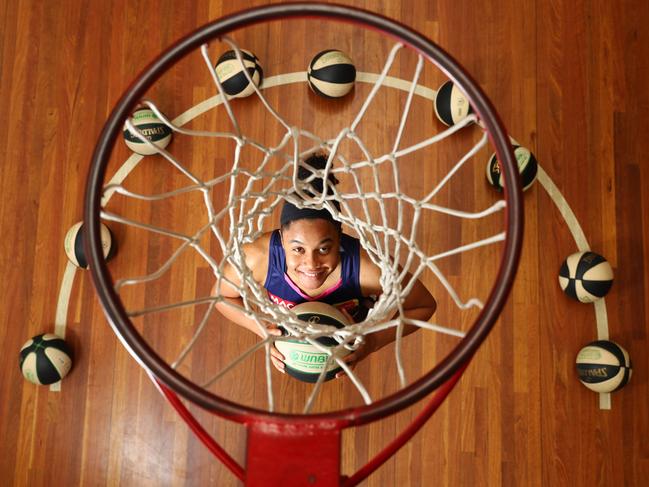 Nia Coffey is averaging nearly 15 points and 11 rebounds per game in her debut WNBL season. Picture: Tait Schmaal