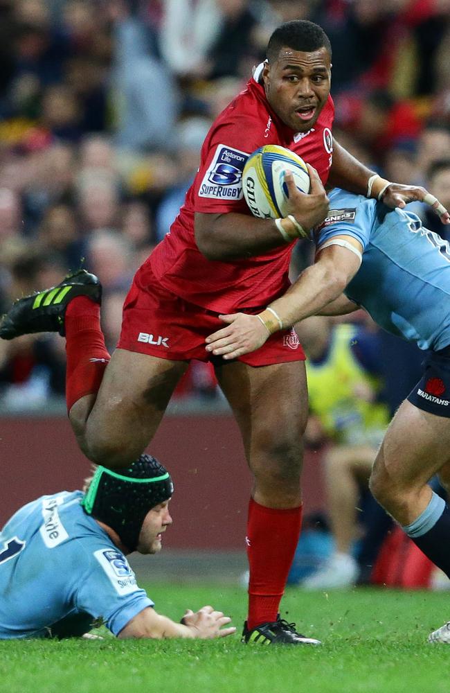 Samu Kerevi of the Reds during the Super Rugby match between the Queensland Reds and the New South Wales Waratahs. Pic Darren England.