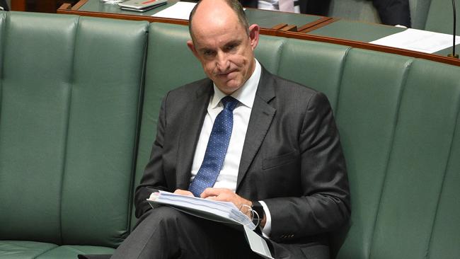 Minister under fire Stuart Robert during Question Time at Parliament House last Thursday.