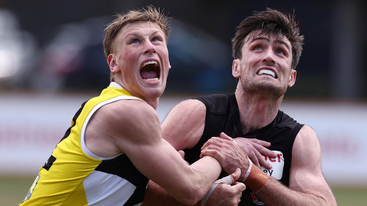 Tom Campbell (right) has re-signed with the Saints. Picture: Michael Klein