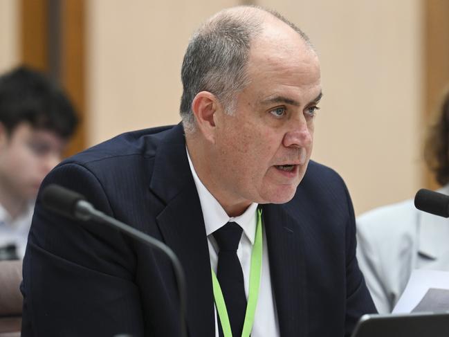 CANBERRA, Australia, NewsWire Photos. May 30, 2024:  Australian Broadcasting Corporation Managing director, David Anderson appears before Senate Estimates at Parliament House in Canberra. Picture: NewsWire / Martin Ollman