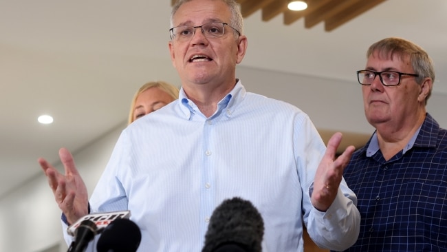 Prime Minister Scott Morrison said Mr Albanese was "getting a bit presumptuous" speaking about Quad plans before the election has been decided. Picture: Asanka Ratnayake/Getty Images