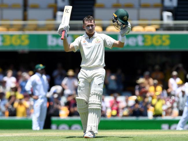 Captaincy material? Marnus Labuschagne starred in the monster victory at the Gabba. Picture: Getty