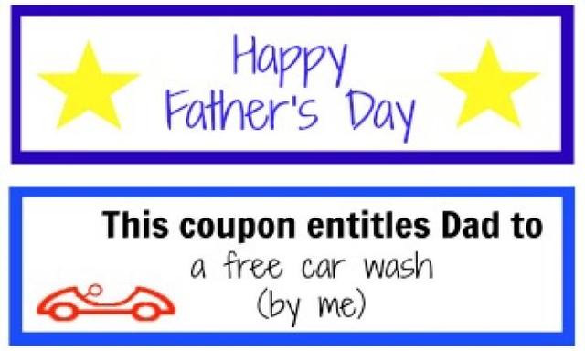 Father's Day coupon booklet