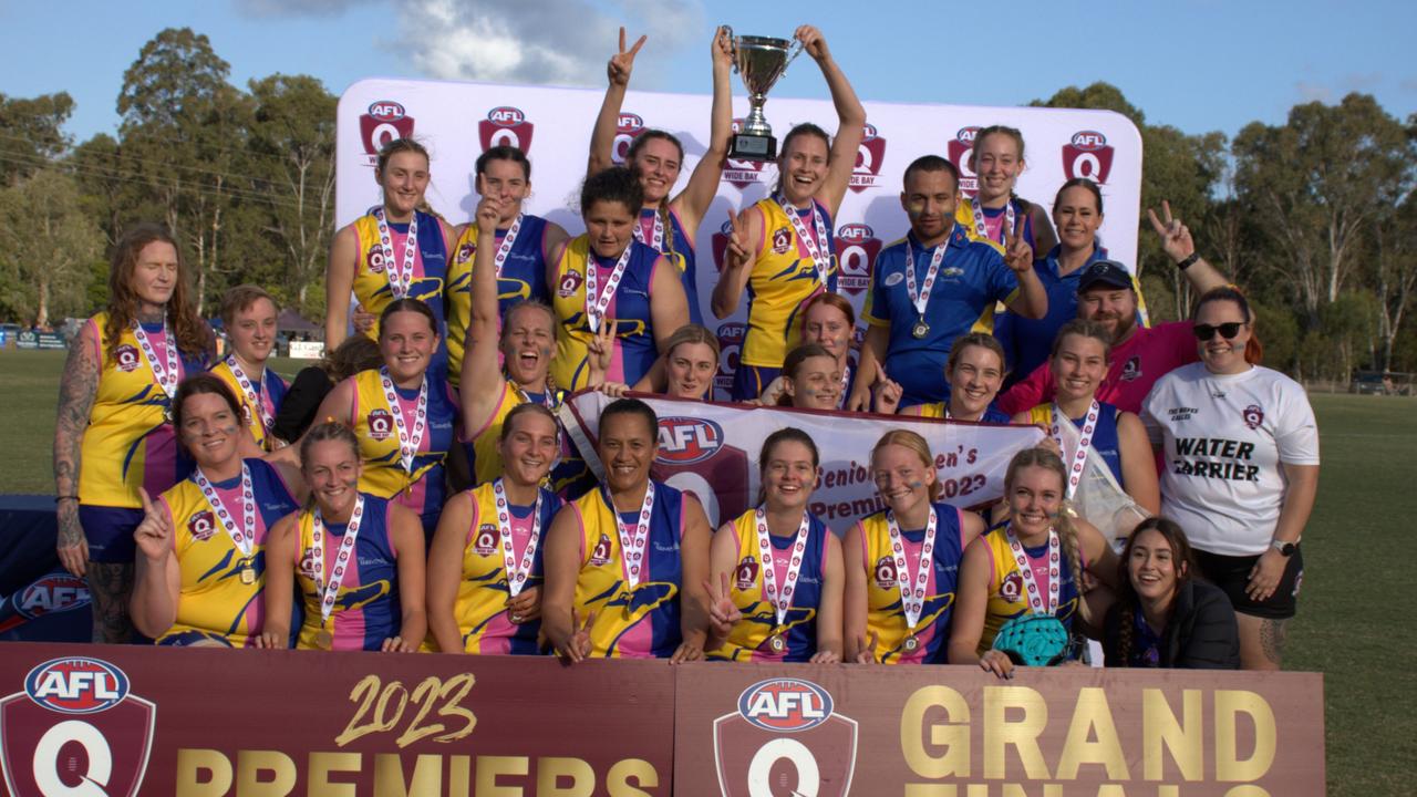 Across the Waves Eagles won the senior women's grand final for AFL Wide Bay. Picture: Supplied