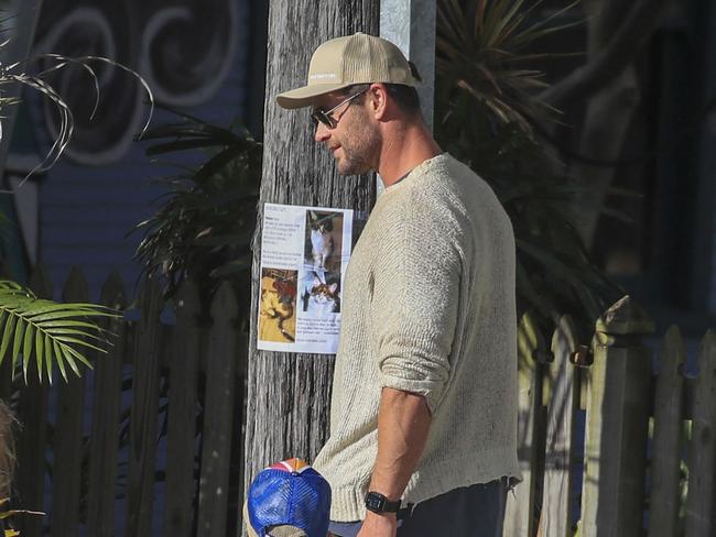 Hemsworth spotted in locked-down Byron