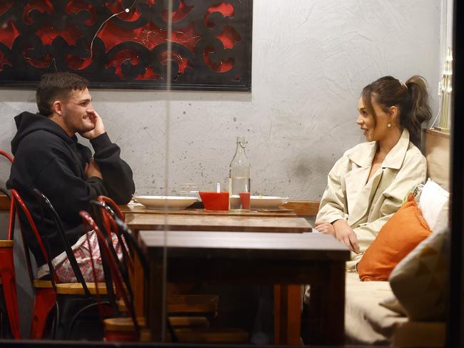 Cleary and Foot at Spice Thai in Coogee. Picture: Richard Dobson