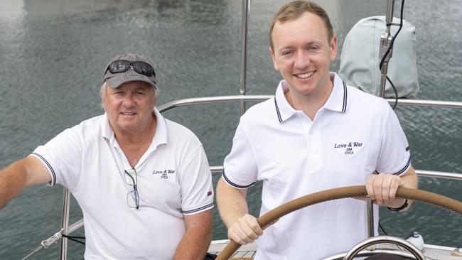 Simon Kurts and son Phillip are doing the Sydney to Hobart race on the beautiful timber boat Love &amp; War.