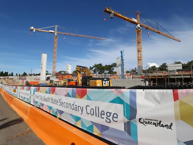 Inner South State Secondary College under construction at Dutton Park. Picture: David Clark