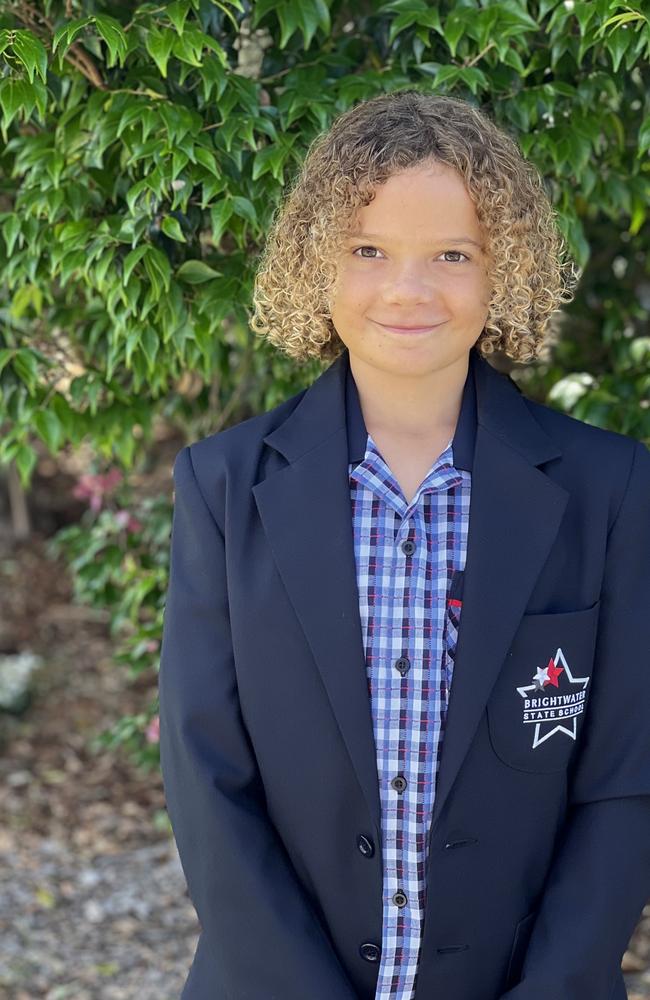 Brightwater State School vice-captain Oscar Tanswell