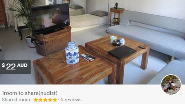 For $22 a night you can share this room with a nudist in Paris. Bargain! Photo: Airbnb